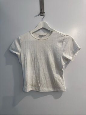 Good American pointelle baby tee